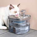 Stainless Steel Cat Water Fountain – Motion Sensor Starter Kit
